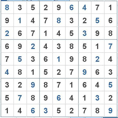 Mời các bạn thử sức với ô số Sudoku 2856 mức độ Khó 1