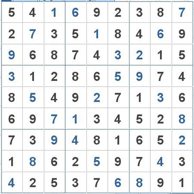 Mời các bạn thử sức với ô số Sudoku 2858 mức độ Khó 2