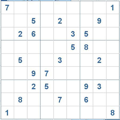 Mời các bạn thử sức với ô số Sudoku 2858 mức độ Khó 1