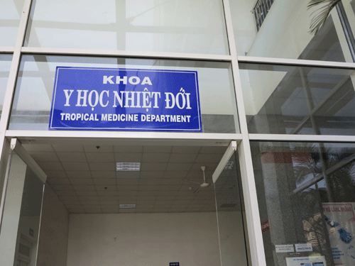 Khoa Y học nhiệt đới bệnh viện Đà Nẵng, nơi bệnh nhân C. đang được cách ly theo dõi và điều trị