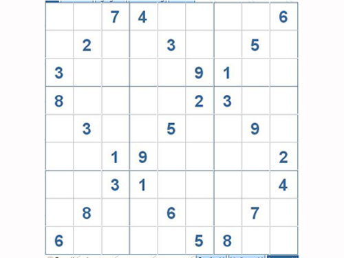 Mời các bạn thử sức với ô số Sudoku 2870 mức độ Khó d