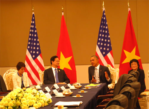 Tổng thống Mỹ Barack Obama đề cao quan hệ với Việt Nam - Ảnh: Thục Minh