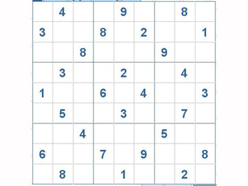 Mời các bạn thử sức với ô số Sudoku 2879 mức độ Khó