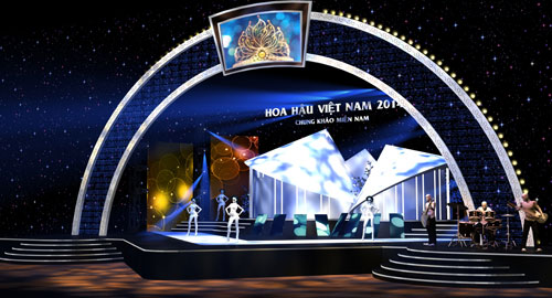 Chung khảo phía Nam - Hoa hậu Việt Nam 2014: Hé lộ sân khấu được đầu tư công phu