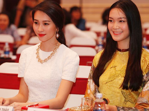 Thu Thảo - Thùy Dung rạng ngời tại họp báo hoa hậu Việt Nam