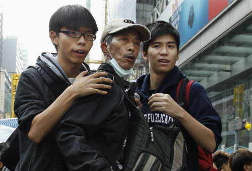 Joshua Wong bị cấm bén mảng đến Vượng Giác1