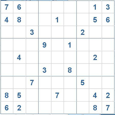 Mời các bạn thử sức với ô số Sudoku 2869 mức độ Khó 2