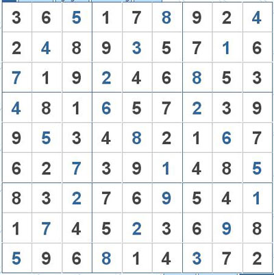 Mời các bạn thử sức với ô số Sudoku 2869 mức độ Khó 1
