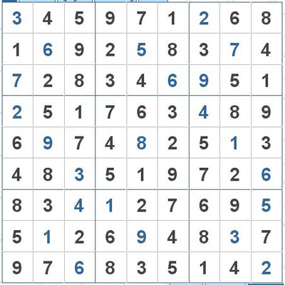 Mời các bạn thử sức với ô số Sudoku 2887 mức độ Khó 2