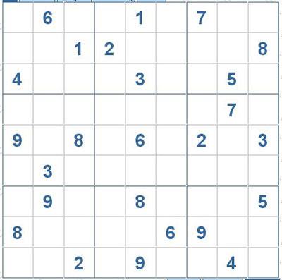 Mời các bạn thử sức với ô số Sudoku 2887 mức độ Khó 1