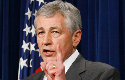 Ông Chuck Hagel, người vừa từ chức Bộ trưởng Quốc phòng Mỹ ngày 24.11 - Ảnh: Reuters
