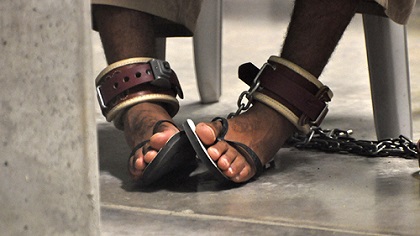 Hình ảnh tù nhân tại nhà tù Guantanamo - Ảnh: AFP