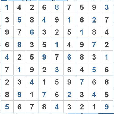 Mời các bạn thử sức với ô số Sudoku 2900 mức độ Khó 2