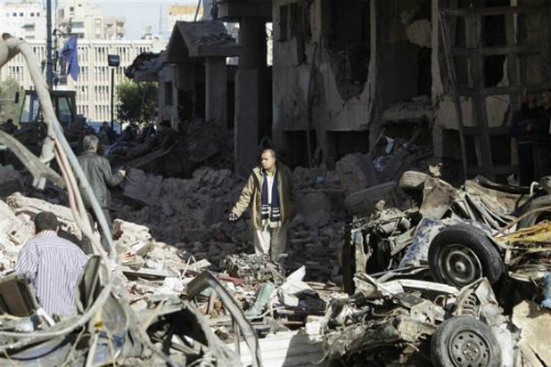 Hiện trường một vụ đánh bom tại Ai Cập năm 2013