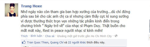 Sao Việt ngậm ngùi tiếc thương nhạc sĩ Phạm Duy