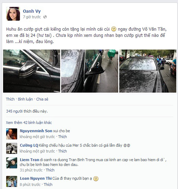 Xe hơi của Vy Oanh bị cướp bẻ kính ngay giữa ban ngày 2
