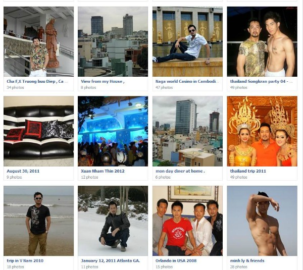 Trang Facebook cá nhân của Anh Minh tràn ngập hình ảnh trai đẹp