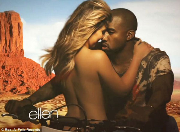 Kim ‘siêu vòng ba’ ngực trần nóng bỏng trong MV của Kanye West  3