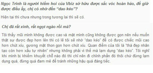 Phát ngôn sốc nhất tuần: Ngọc Trinh sẽ phẫu thuật thẩm mỹ để đẹp hơn 1