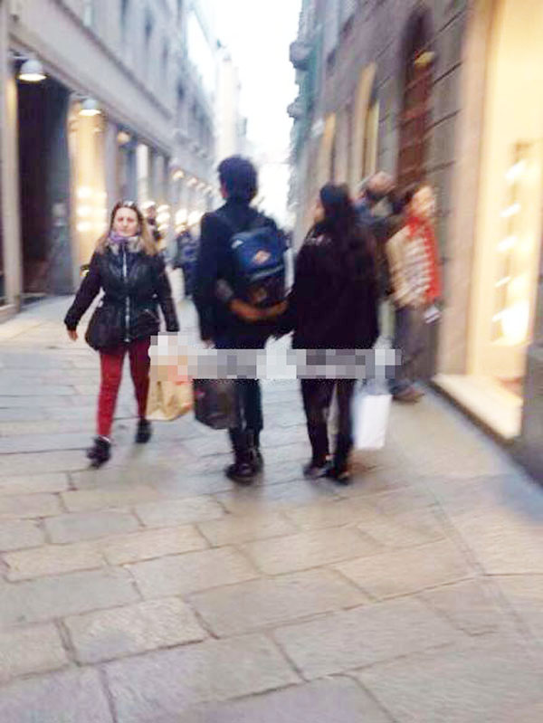 Lộ ảnh Moon Geun Young và Kim Bum tay trong tay ở Milan 7