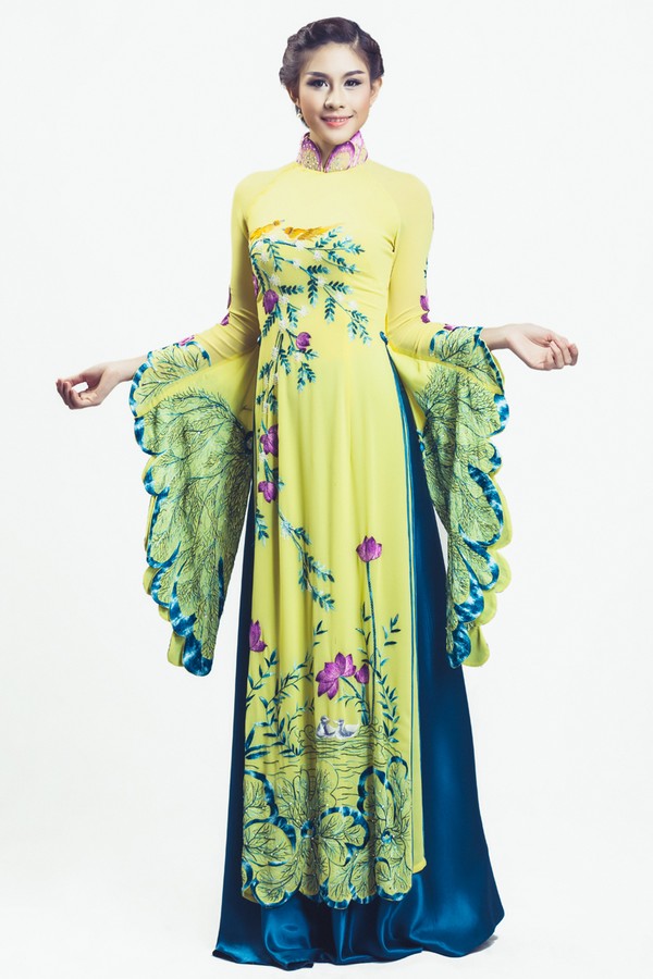 Lô Hương Trâm kiều diễm với áo dài tại Hoa hậu Quốc tế 2013 5