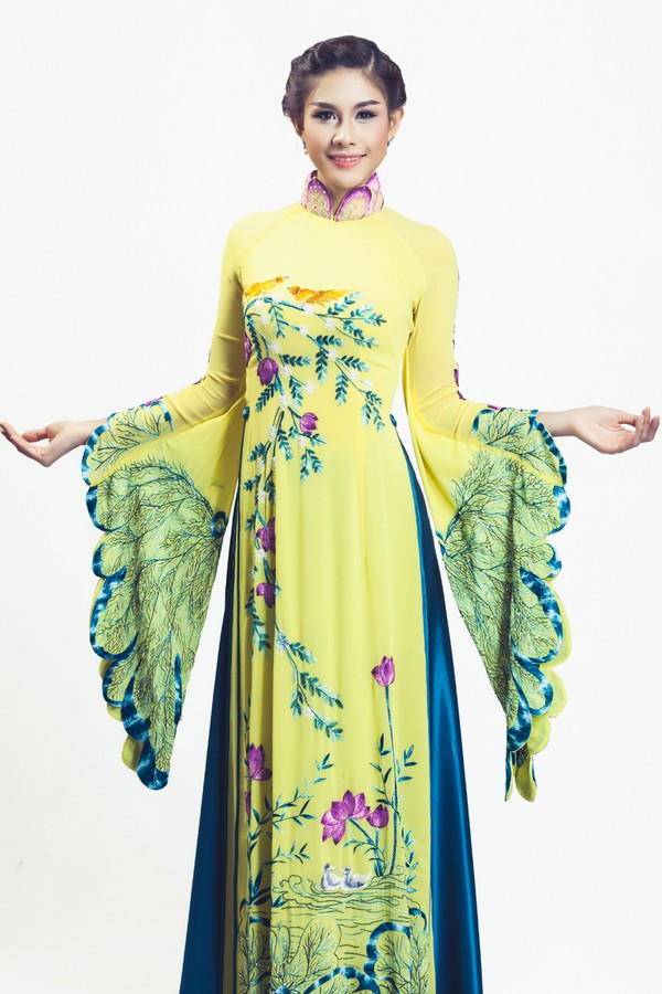 Lô Hương Trâm kiều diễm với áo dài tại Hoa hậu Quốc tế 2013 7
