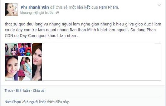 Phi Thanh Vân đau lòng vì hành động tàn nhẫn