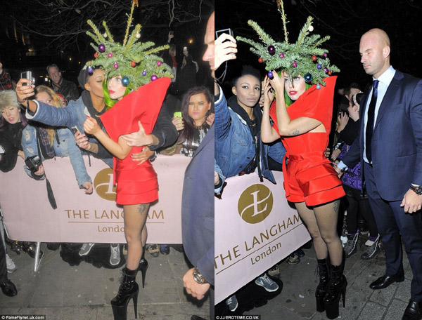 Lady Gaga biến thành cây thông mừng giáng Sinh 12