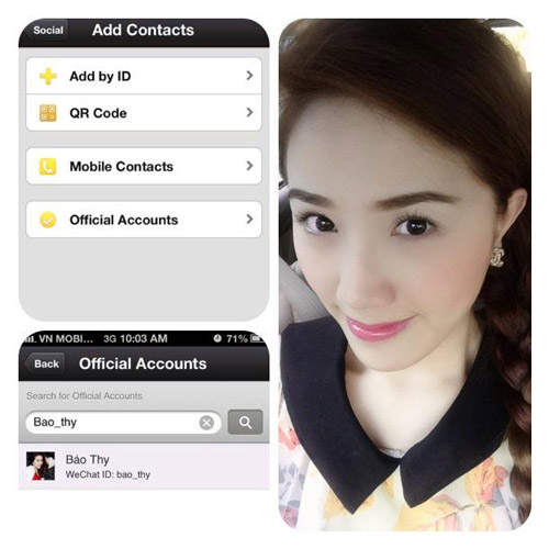 Nghi &aacute;n Bảo Thy l&agrave; gương mặt đại diện của WeChat tại Việt Nam