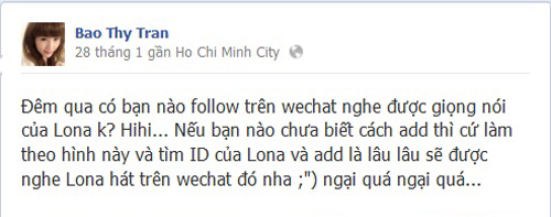 Nghi &aacute;n Bảo Thy l&agrave; gương mặt đại diện của WeChat tại Việt Nam