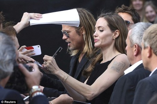 Fan giăng biểu ngữ “Anh hùng” đón chào Angelina Jolie 1