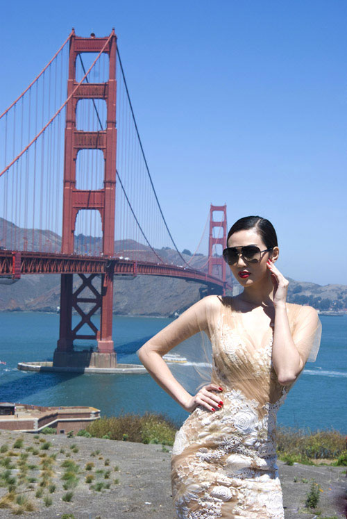 Khánh My khoe dáng ngọc trước cầu Golden Gate 1