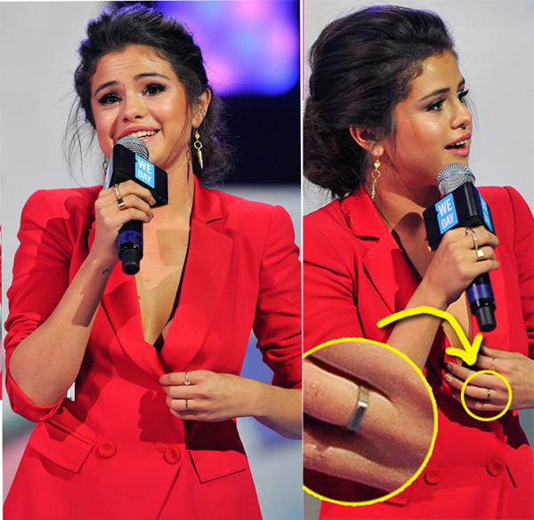 Sau tin đồn mang song thai là tin đồn Selena đeo nhẫn đính hôn của Justin - Ảnh: Getty/Justjared