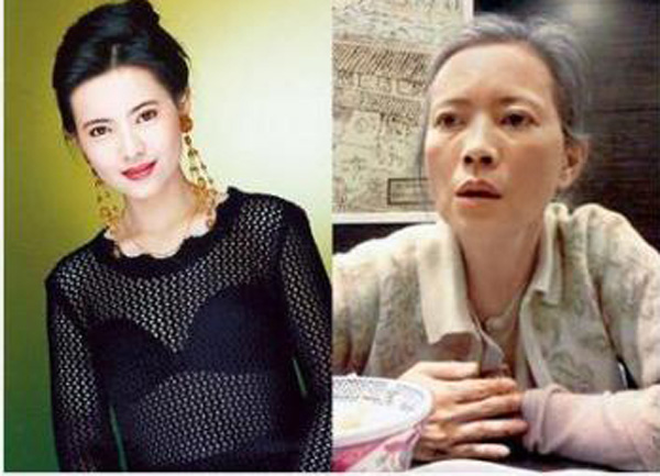 Hình ảnh Lam Khiết Anh thời còn là ngọc nữ màn ảnh và khi đã suy sụp được cư dân mạng chia sẻ - Ảnh chụp màn hình