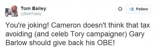 Gary Barlow và Thủ tướng Anh David Cameron 2