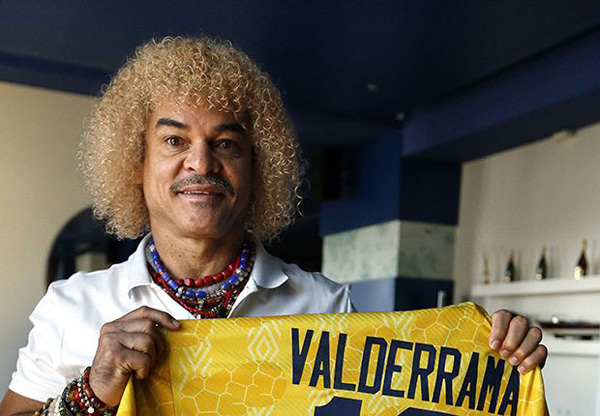 Carlos Valderrama từng là tiền đạo của đội tuyển Colombia tham dự ba kỳ World Cup - Ảnh: AFP