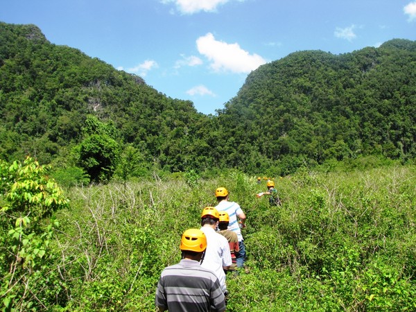 Có đoạn thì xuyên qua hung với đầy cây mọc cao ngang đầu người