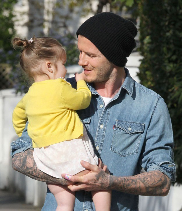 Hình ảnh David Beckham và con gái làm tan chảy trái tim fan 1