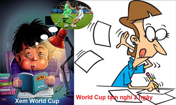 Cười té ghế với bộ ảnh chế thi đại học mùa World Cup 2