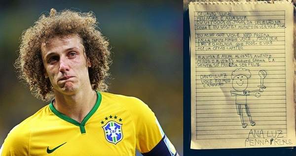 David Luiz khoe thư xúc động của fan nhí 