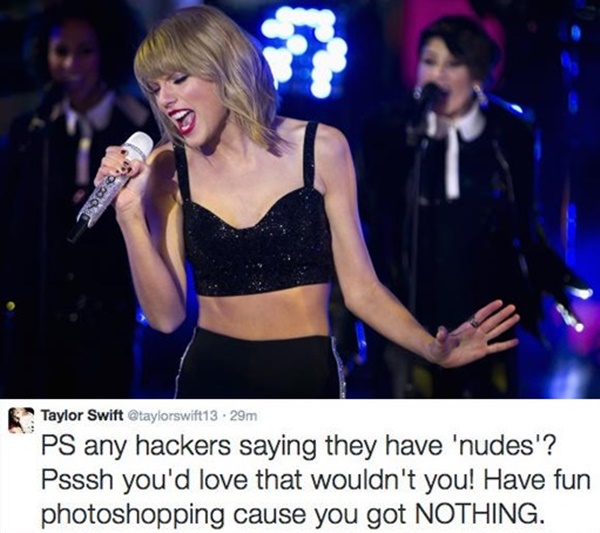 Taylor Swift đáp trả đích đáng hacker dọa tung ảnh nude