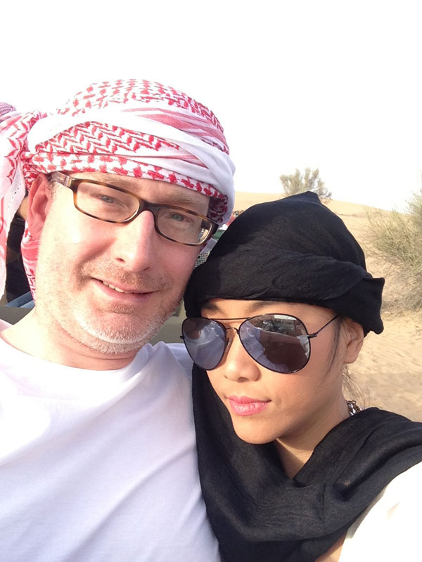 Vợ chồng Đoan Trang trốn con gái ‘trăng mật muộn’ ở Dubai 1