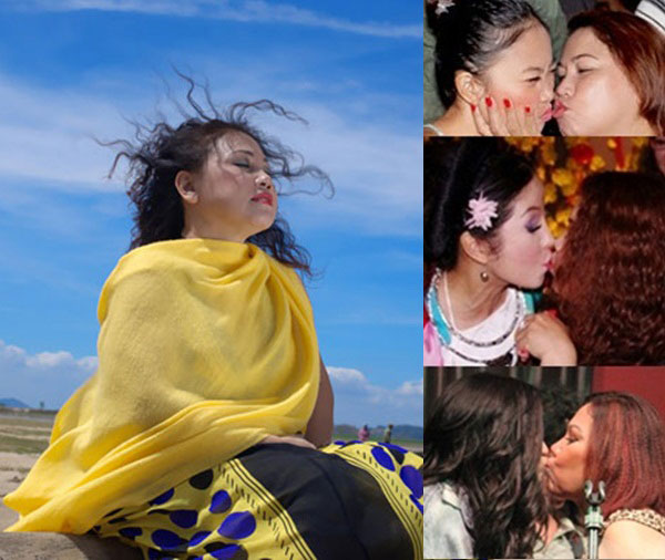 Những nụ hôn đồng giới nóng bỏng mắt của mỹ nhân Việt 10