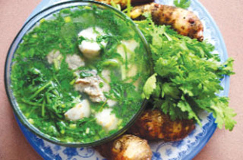 Canh cải cúc