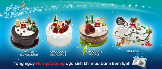 Bánh kem lạnh Baskin-Robbins cho đêm Giáng sinh tuyệt vời