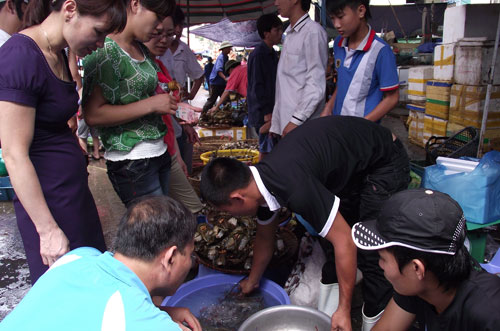 Một ngày tại chợ trời hải sản Hạ Long 