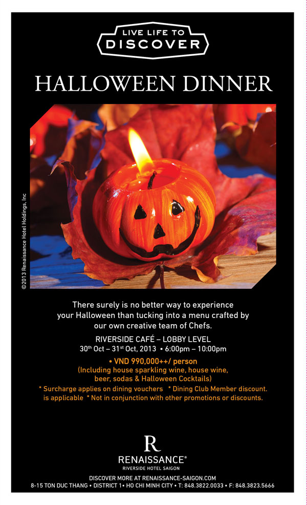 Trải nghiệm lễ hội Halloween tại nhà hàng Riverside Café 1