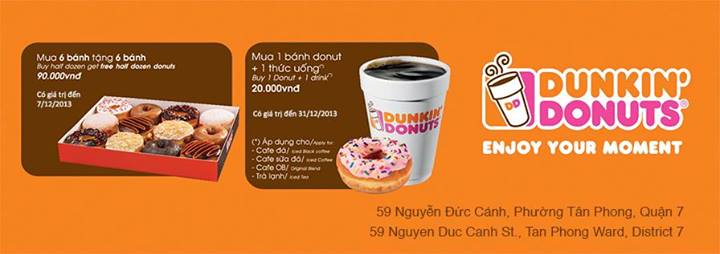 Nhiều ưu đãi hấp dẫn mừng khai trương cửa hàng Dunkin' Donuts đầu tiên ở Việt Nam 1