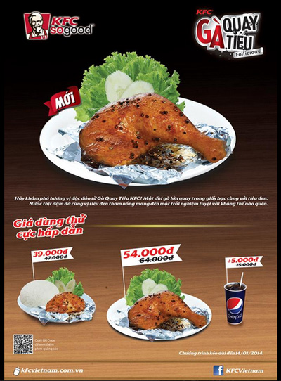 Độc đáo hương vị Gà Quay Tiêu từ KFC 1