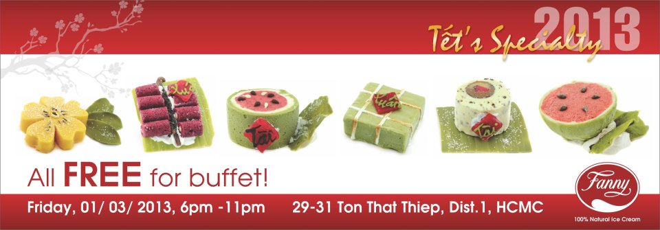 Buffet kem thứ Sàu tuần này (01/03) tại Fanny Tôn Thất Thiệp  1